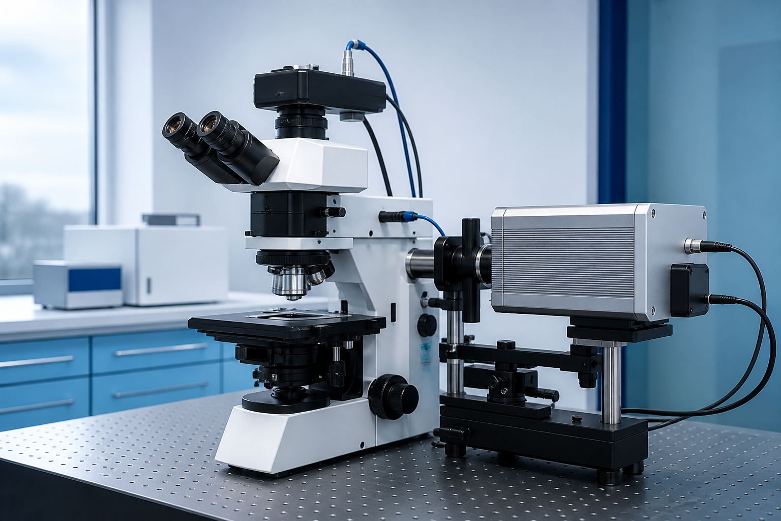 Microscope and spectroscopy analytical instrument