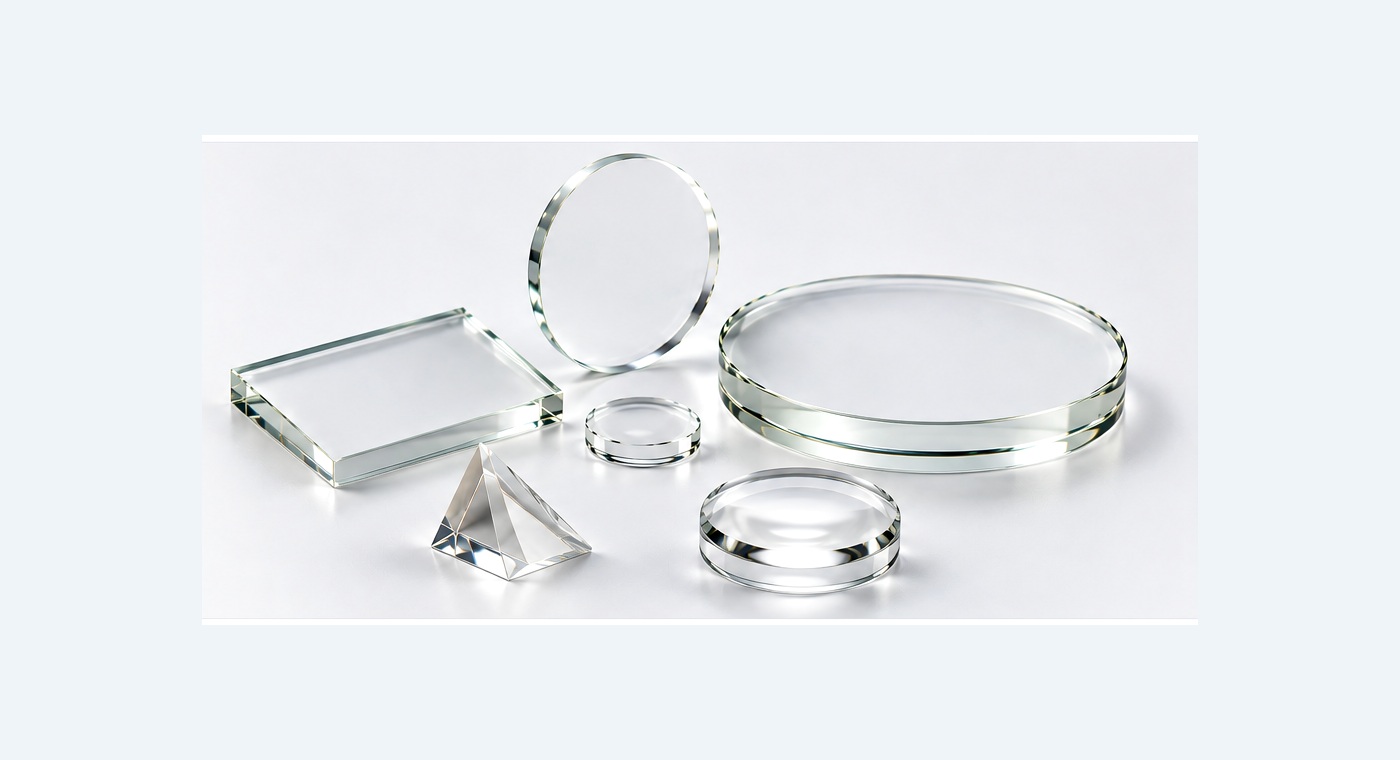 Precision optical glass blanks, windows, lenses, and prisms