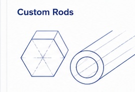 Custom optical rod CAD drawing