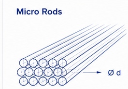 Micro optical rods CAD drawing