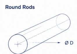 Round optical rod CAD drawing