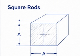 Square optical rod CAD drawing