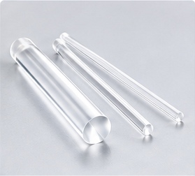 Transparent fused silica rods